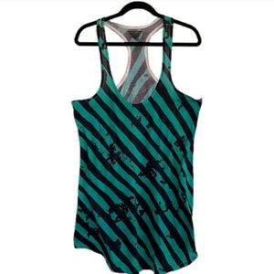 Roxy Size Large Aqua Navy Tunic Tank